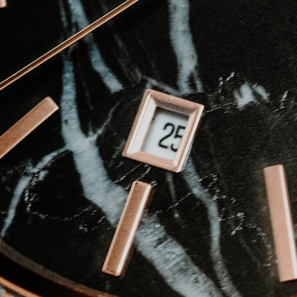 black dial watch
