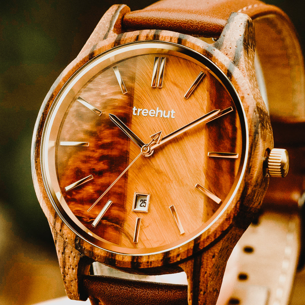 men’s wooden watches with date window