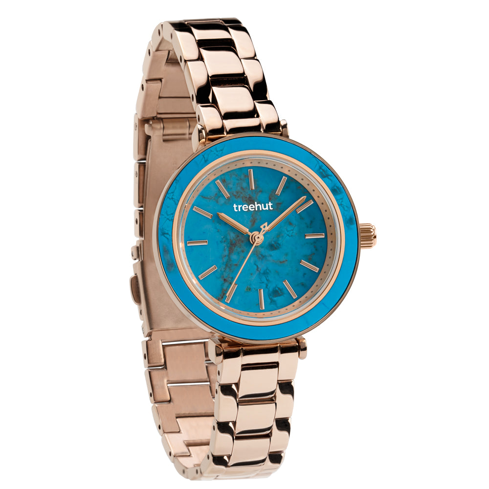 Skyler Turquoise Marble Women's Stainless Steel Watch