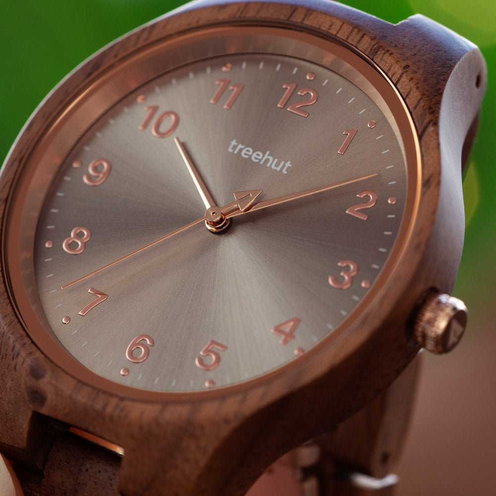 Solstice Walnut Grey Women's Wooden Watch