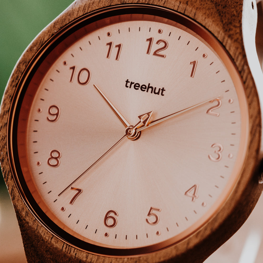 Solstice Walnut Rose Gold Women's Wooden Watch