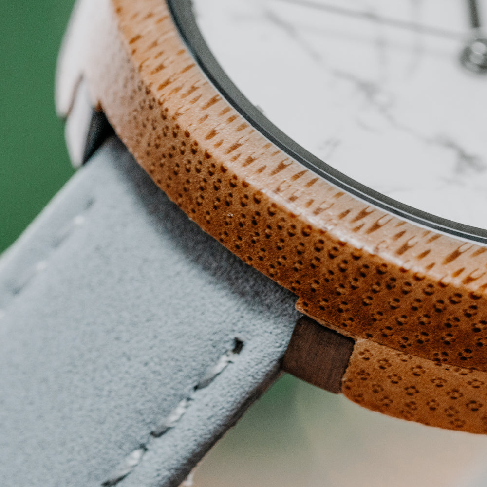 Theory Bamboo Marble Grey Women's Wooden Watch
