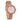 Theory Rose Gold Pink Marble Women's Stainless Steel Wooden Watch