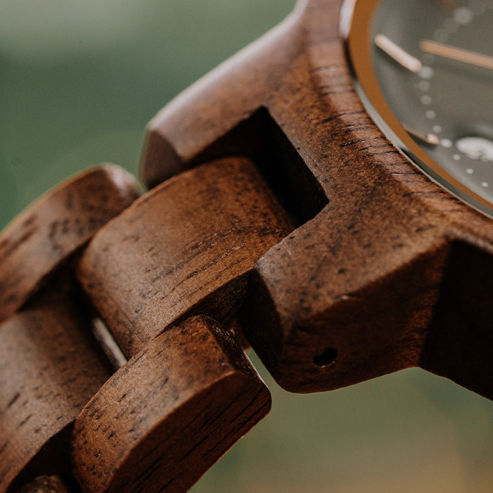 Theory Walnut Grey Women's Wooden Watch