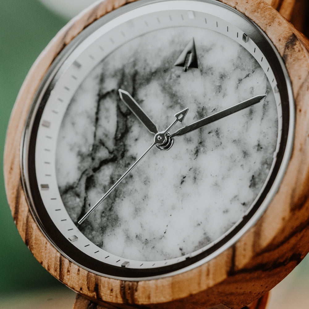 women’s wood marble watches