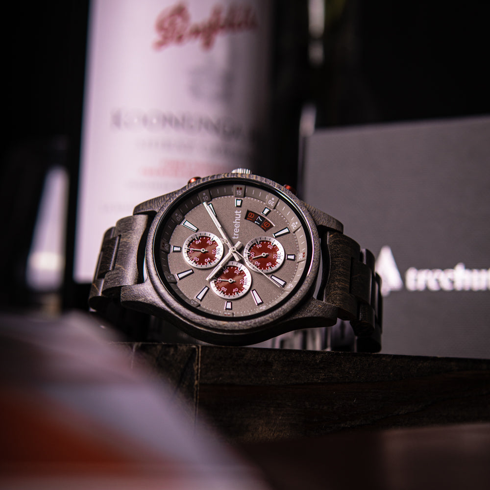 Dubline Chrono Grey Maple Men's Wooden Watch
