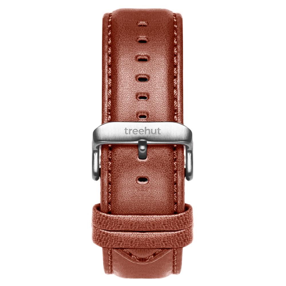 20mm Cognac Brown Padded Leather Band For Men