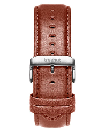 20mm Cognac Brown Padded Leather Band For Men