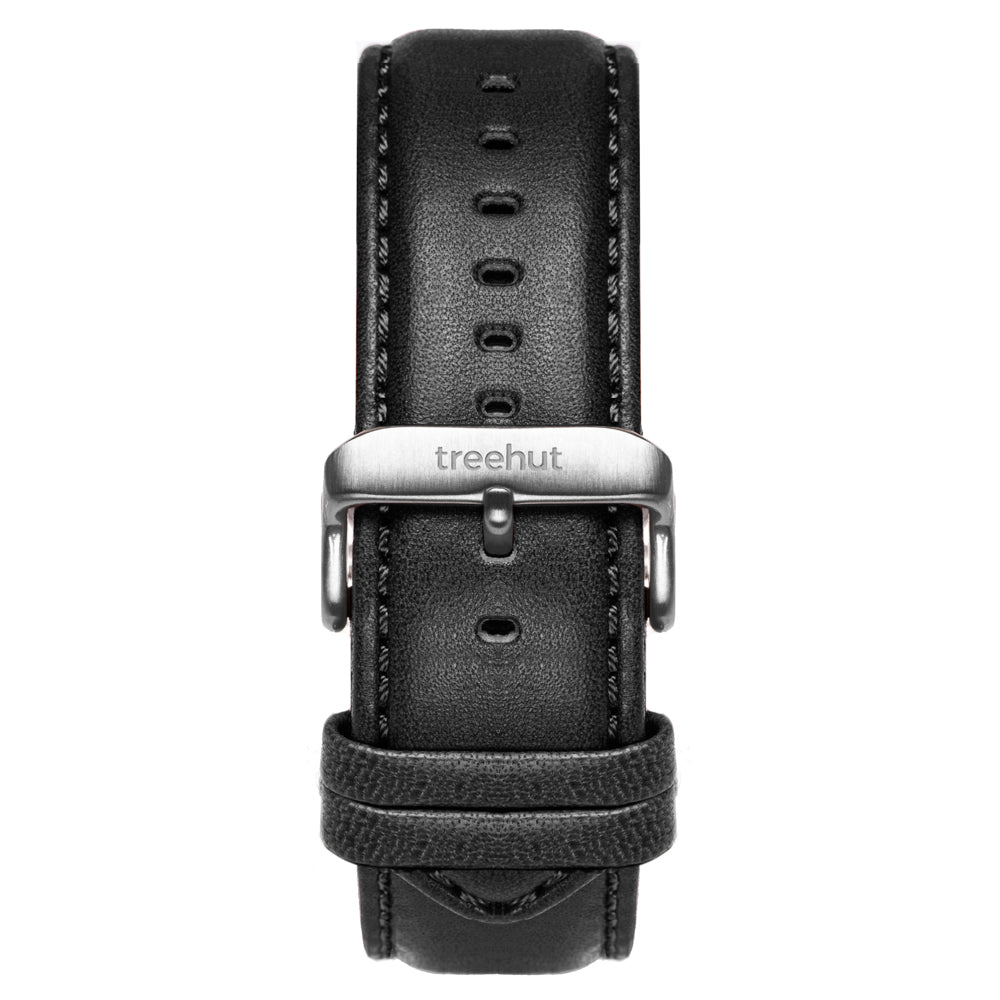 black leather watch band
