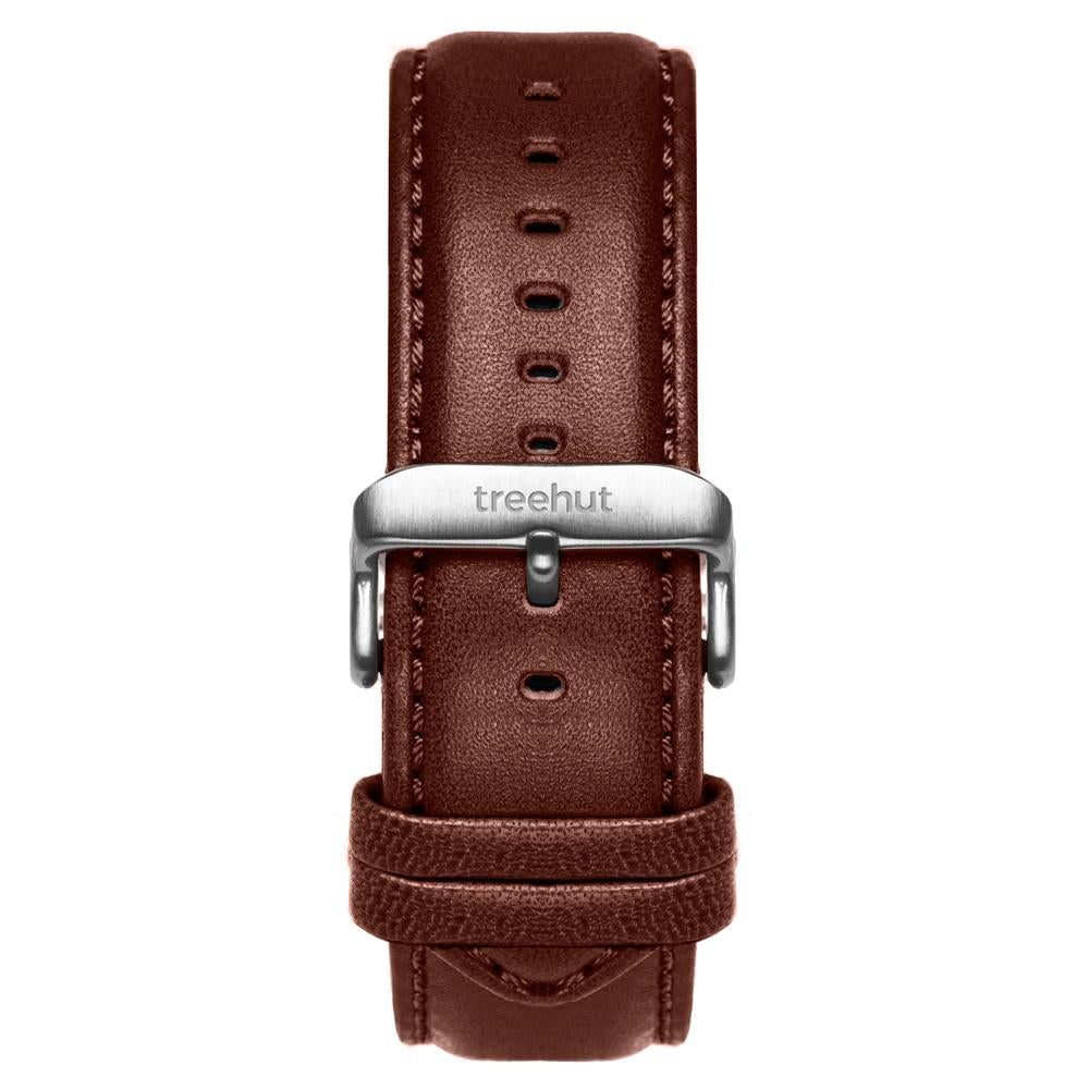 20mm Brown Padded Leather Band For Men