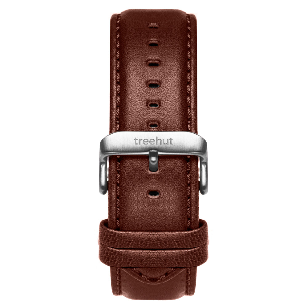 20mm Brown Padded Leather Band For Men