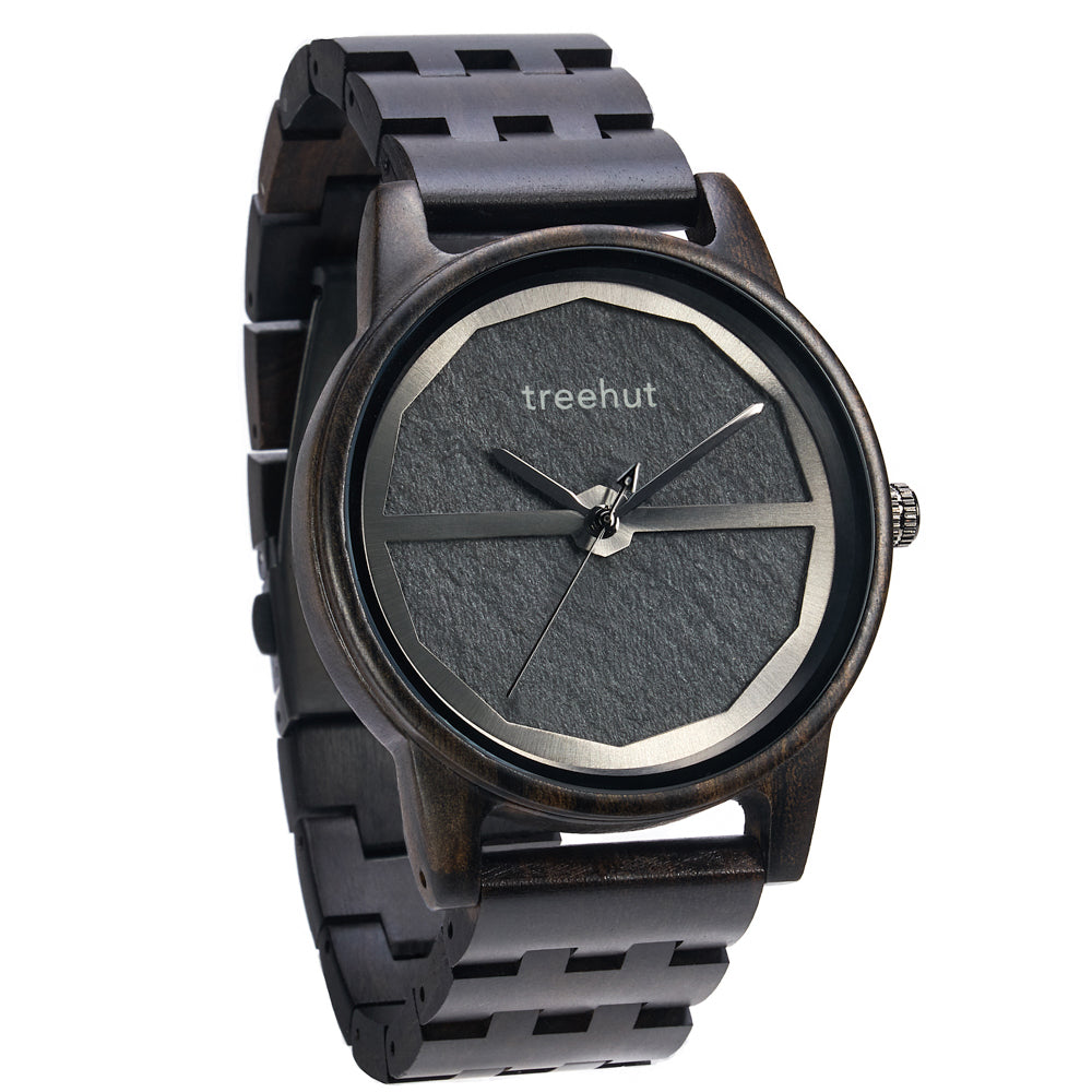Summit Stone Ebony Monochrome Men's Wooden Watch