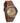 Bay Marble Cappuccino Men's Stainless Steel Wooden Watch
