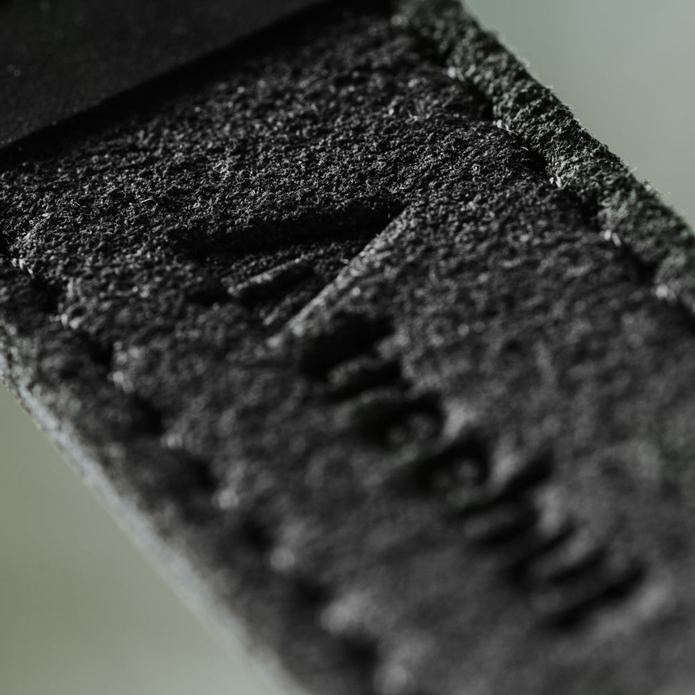 black leather watch band