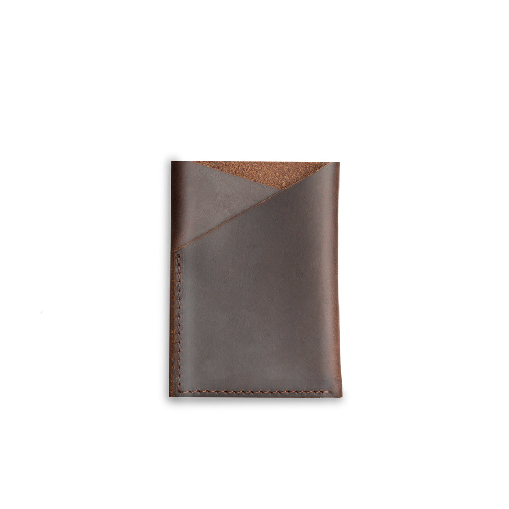 Brown Cash and Card Pouch Men's Genuine Leather Wallet