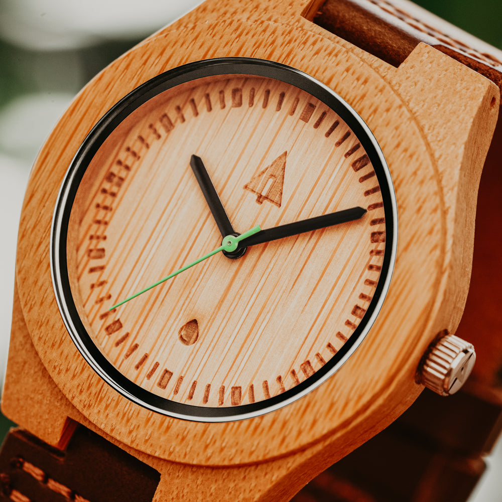 charity: water Boyd Small Green Men's Wooden Watch