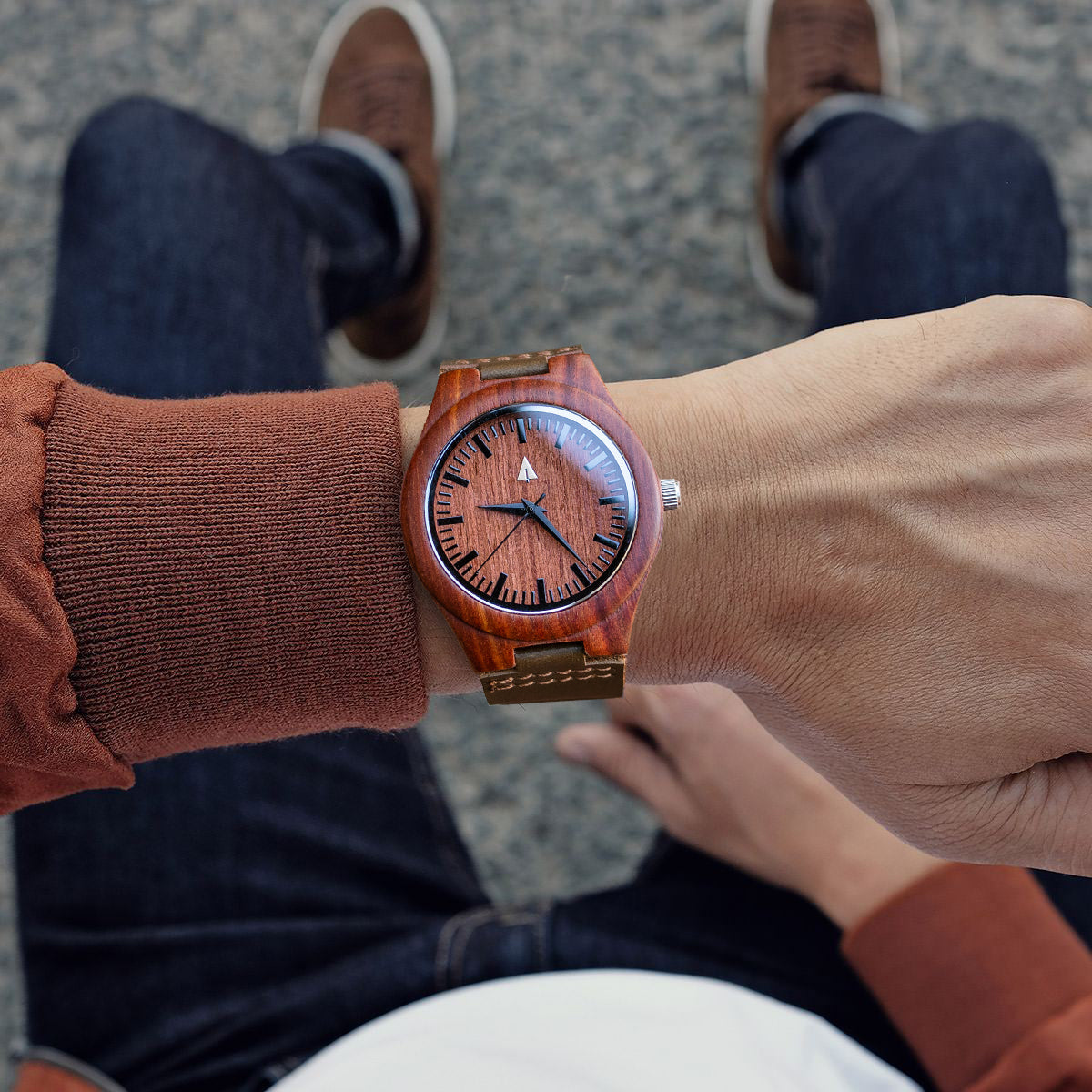 Couples Classic Rosewood Couples Wooden Watch