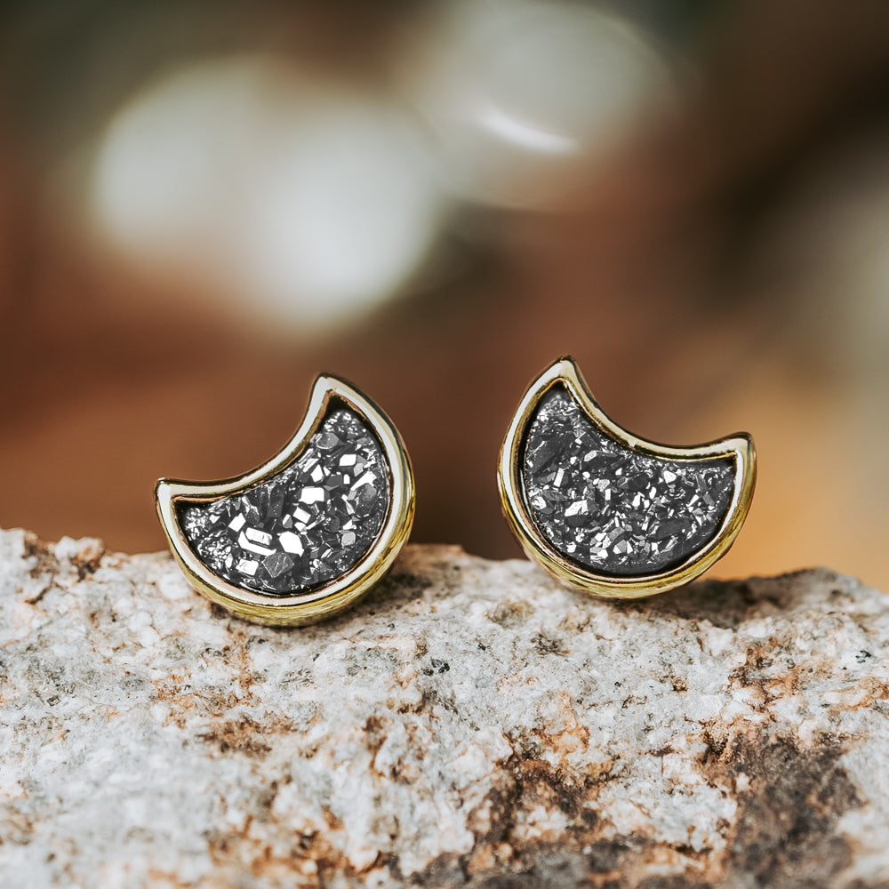 Silver Druzy Earrings
