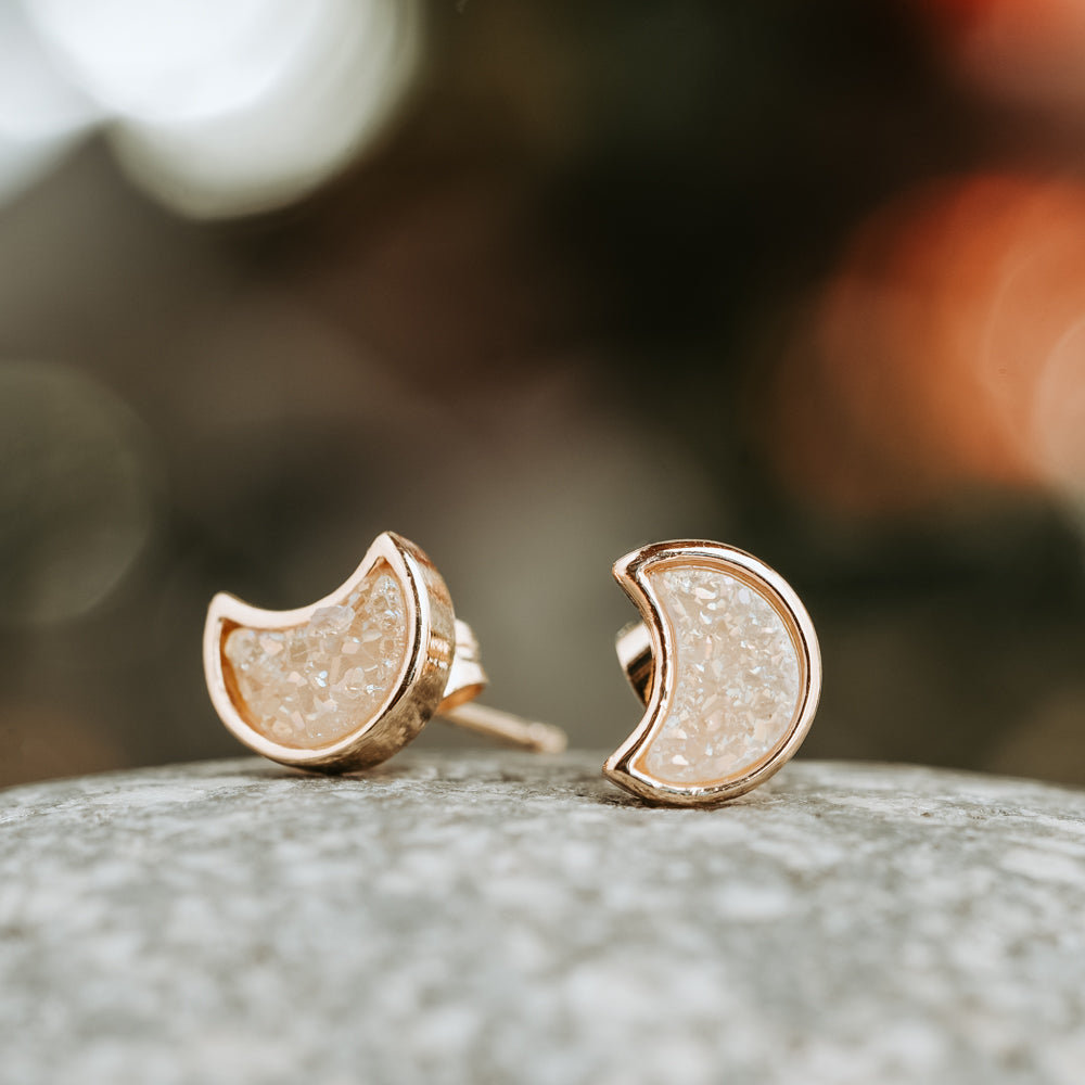 Moonbloom Champagne Druzy Earrings Women's Stone Earring
