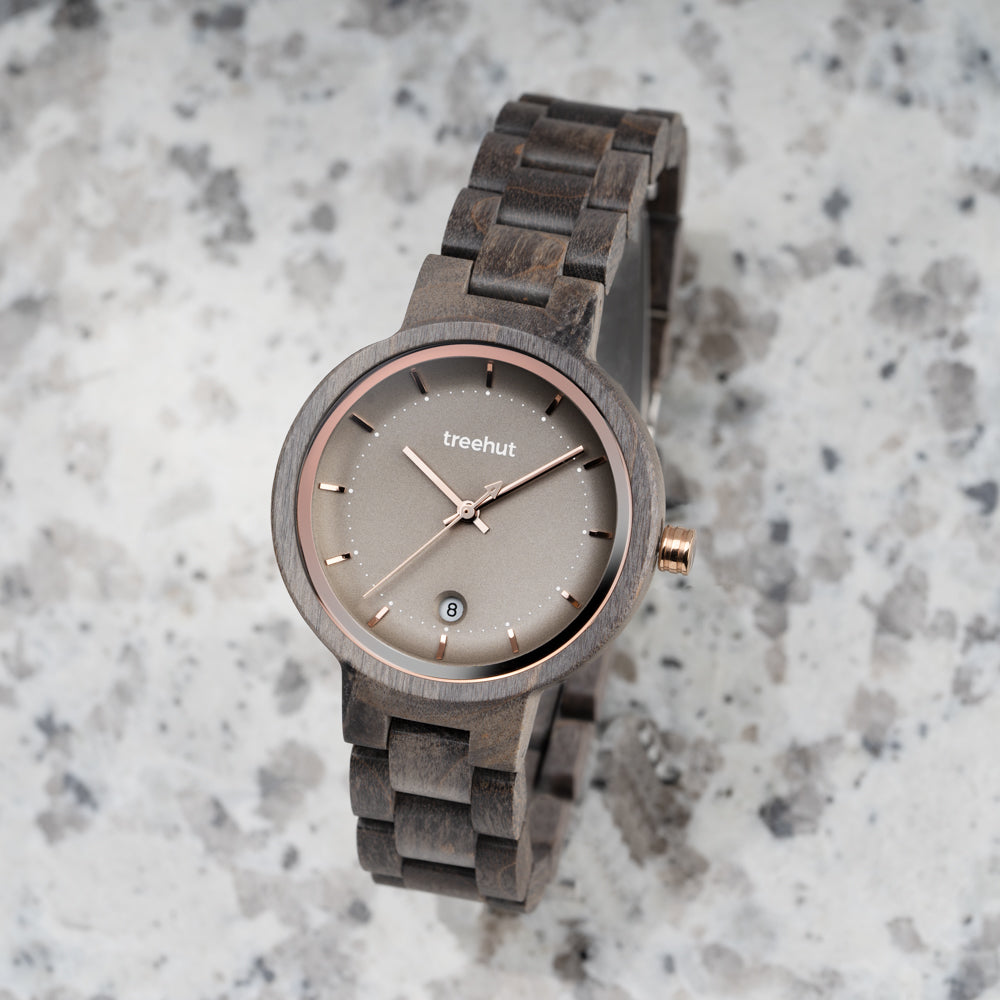 Theory Grey Maple Women's Wooden Watch