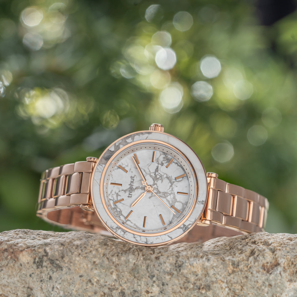 white dial watch
