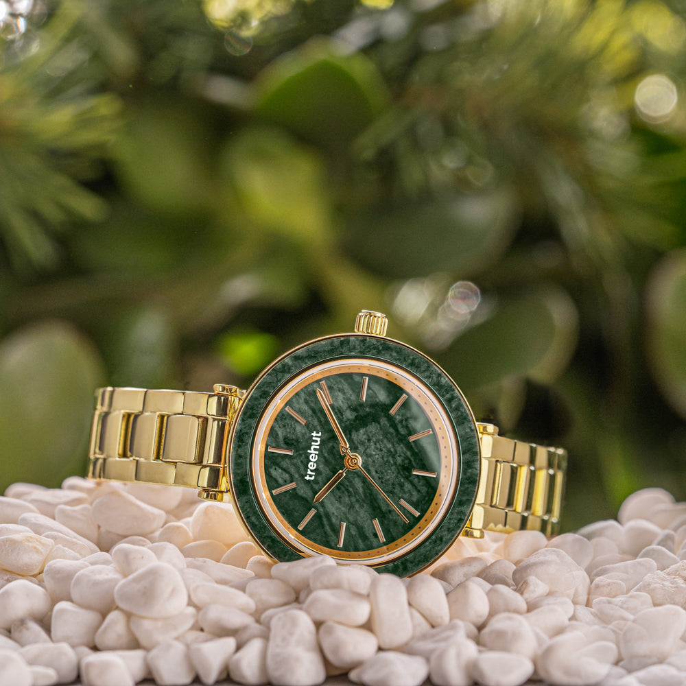 Couples Green Marble Couples Marble Watch