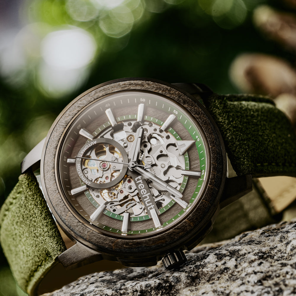 Immortal Grey Olive Automatic Men's Wooden Watch
