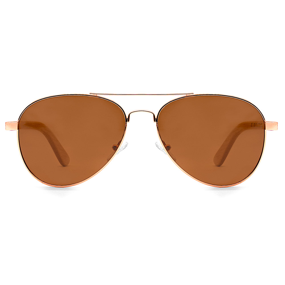 Top Gun 52 Men's Wooden Sunglasses