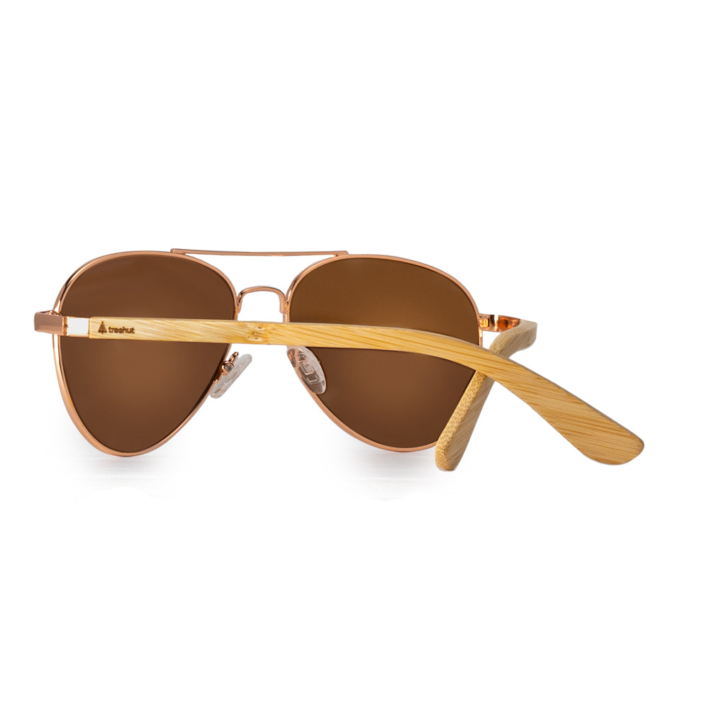 Top Gun 52 Men's Wooden Sunglasses