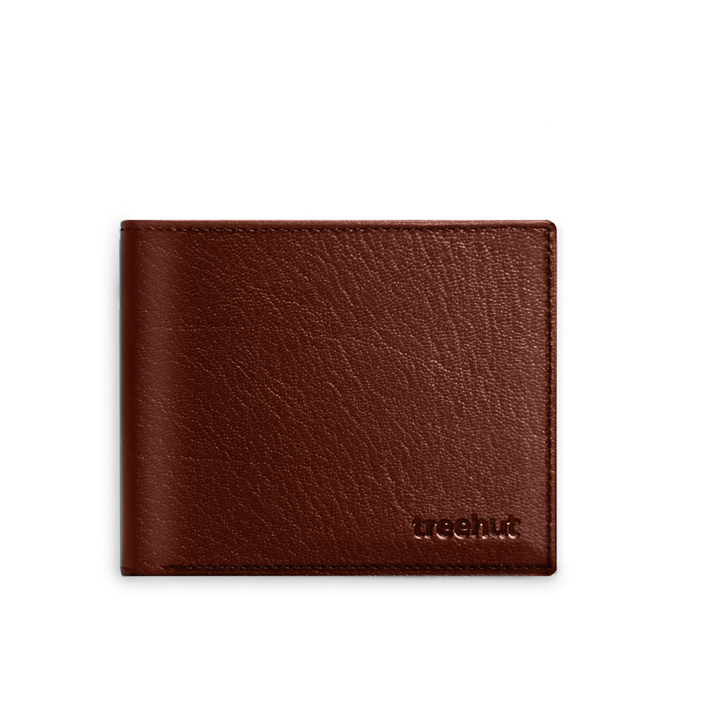 brown leather bifold wallet