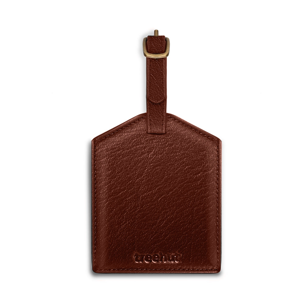 leather luggage tag