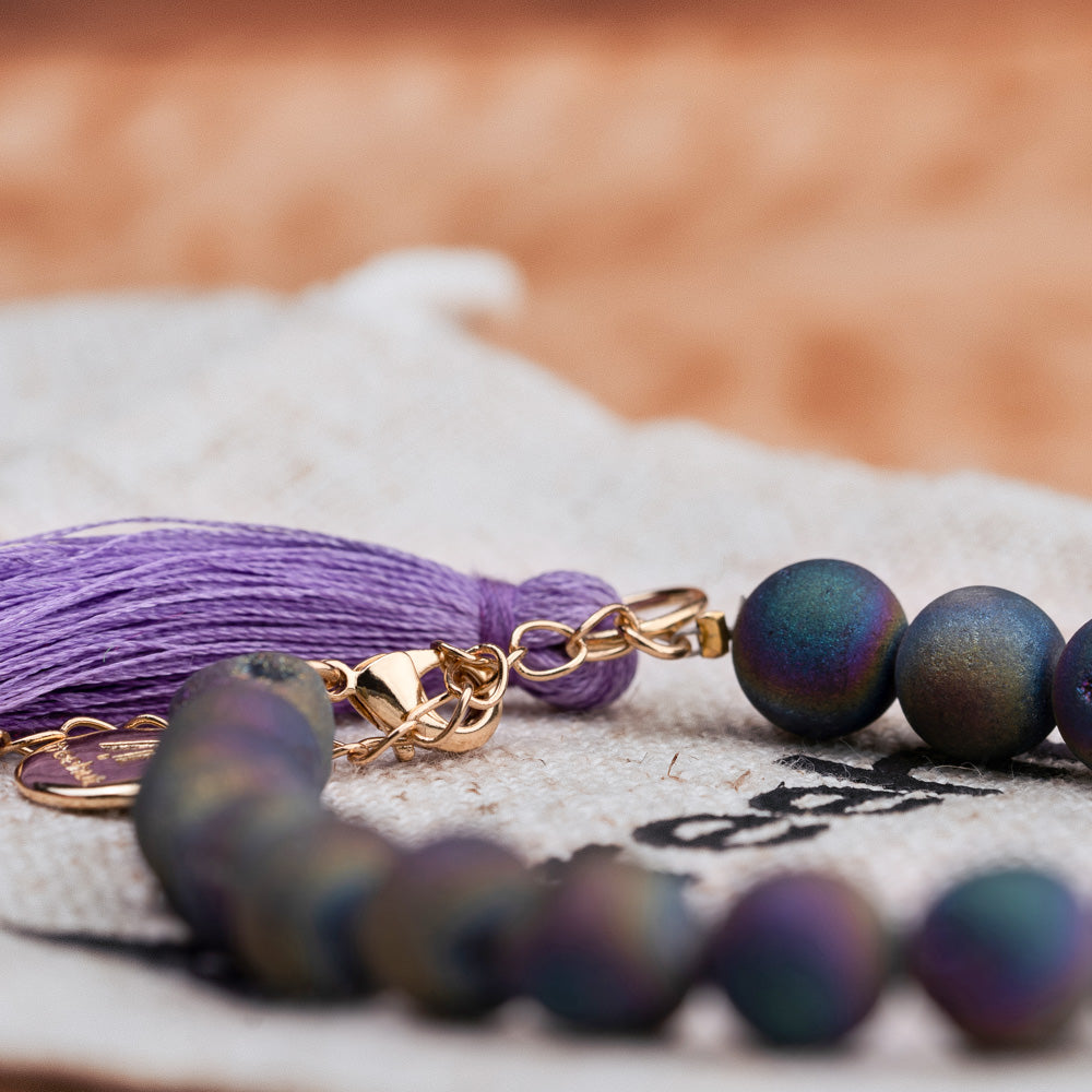 Mala Rainbow Tassel Bracelet Women's Stone Bracelet