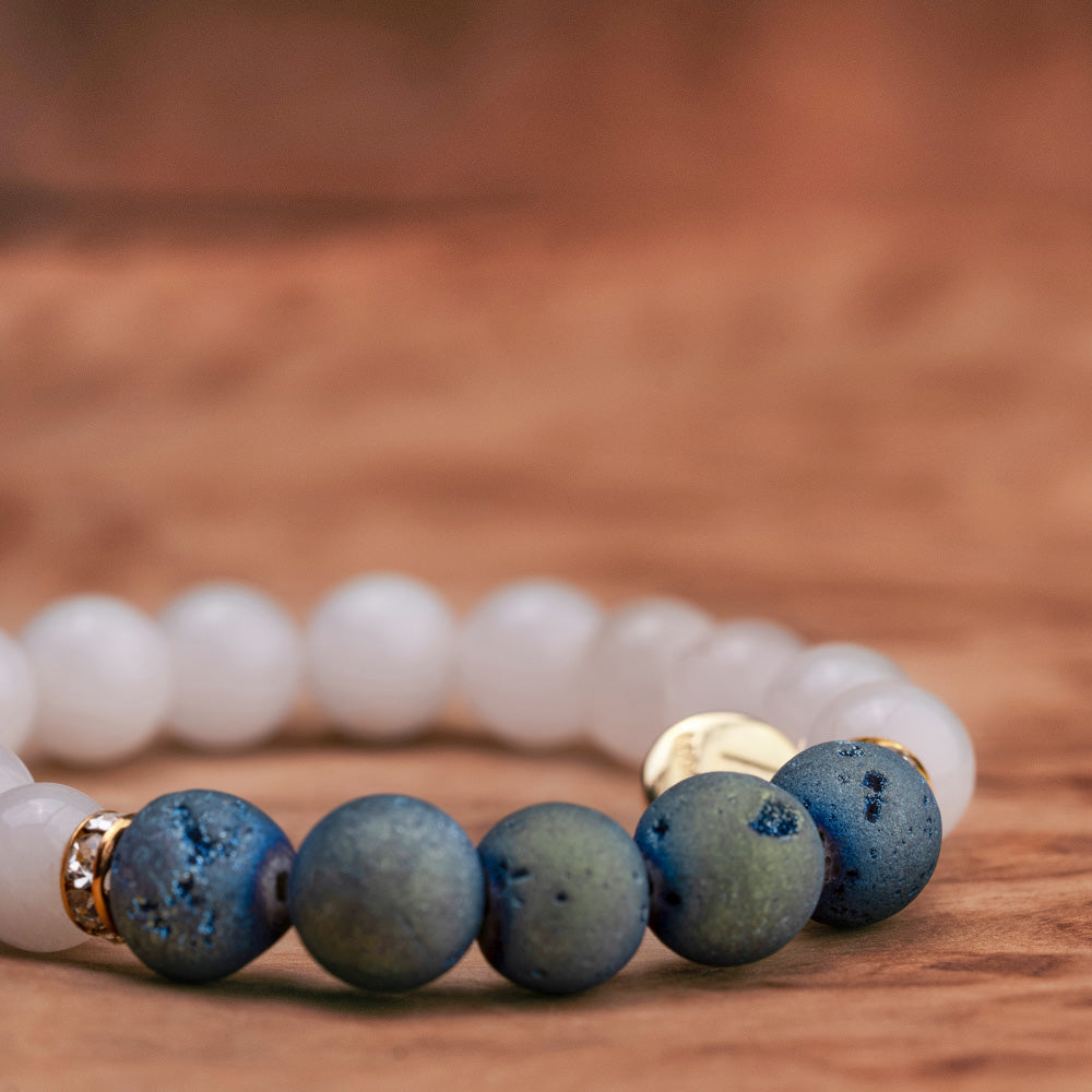 Mourad Pearl Teal Bracelet Women's Stone Bracelet