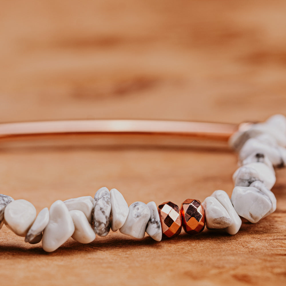 white stone bracelet