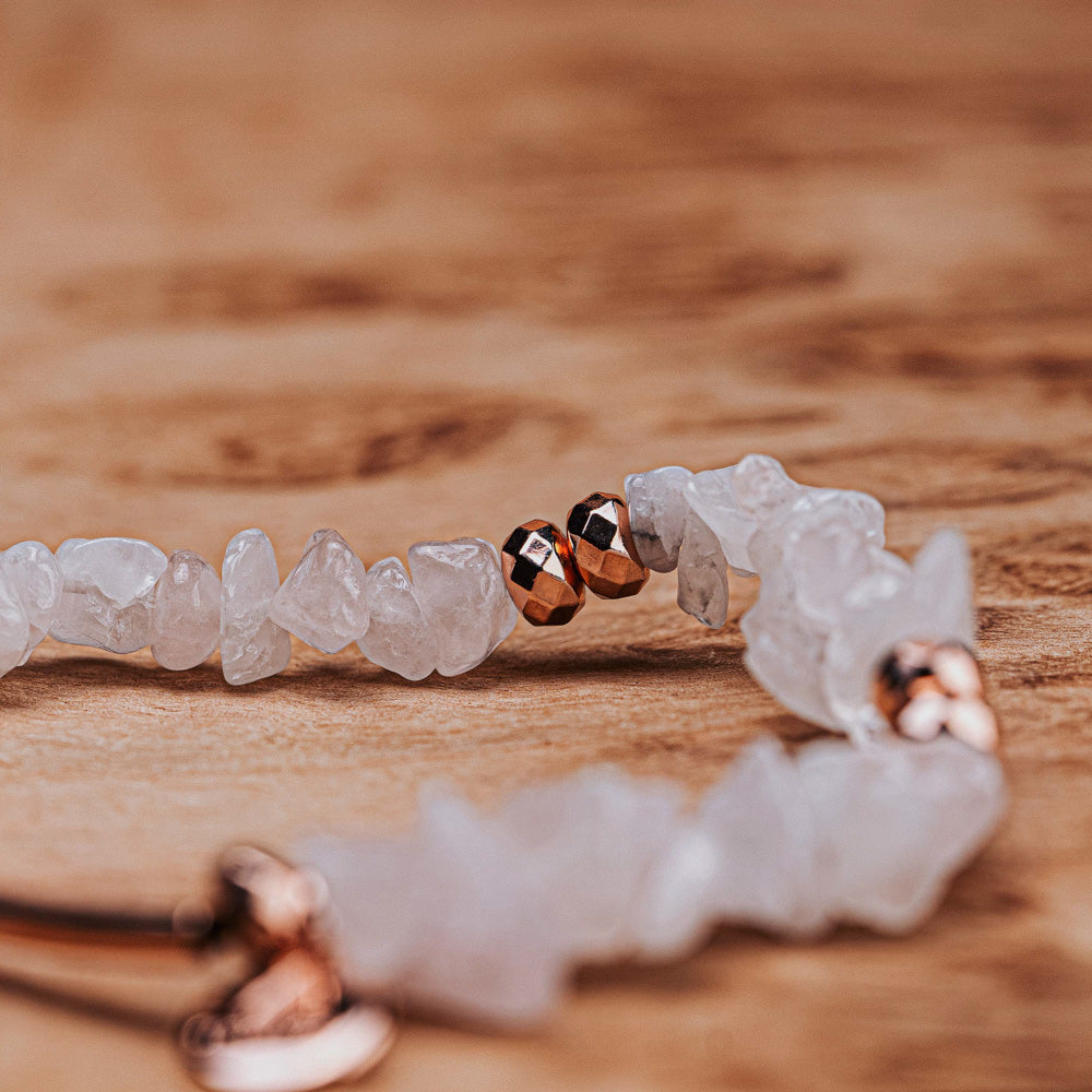 pink rose gold bracelet