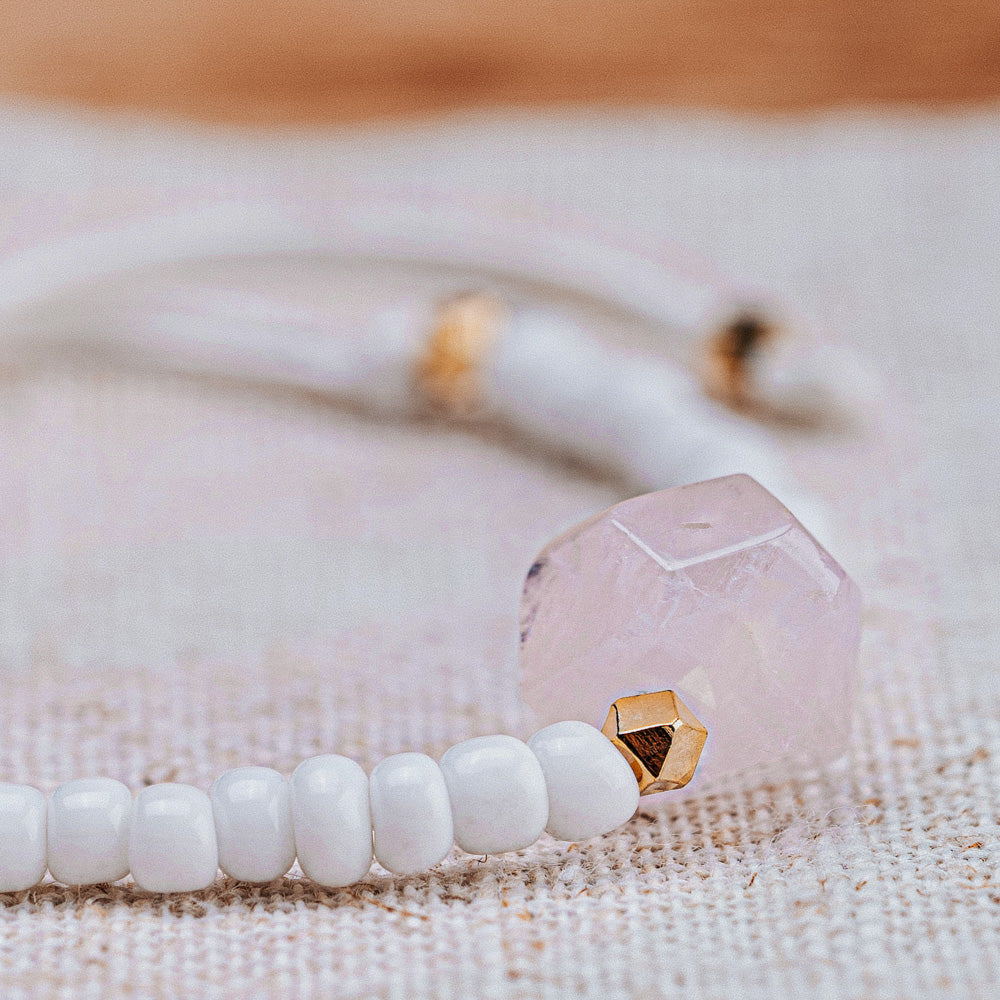 Comet Rose Quartz Bracelet Women's Stone Bracelet