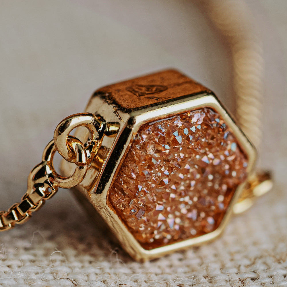 Lyla Champagne Hexagon Bracelet Women's Stone Bracelet