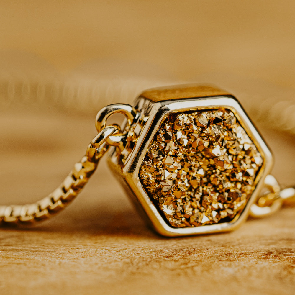 Lyla Gold Hexagon Bracelet Women's Stone Bracelet