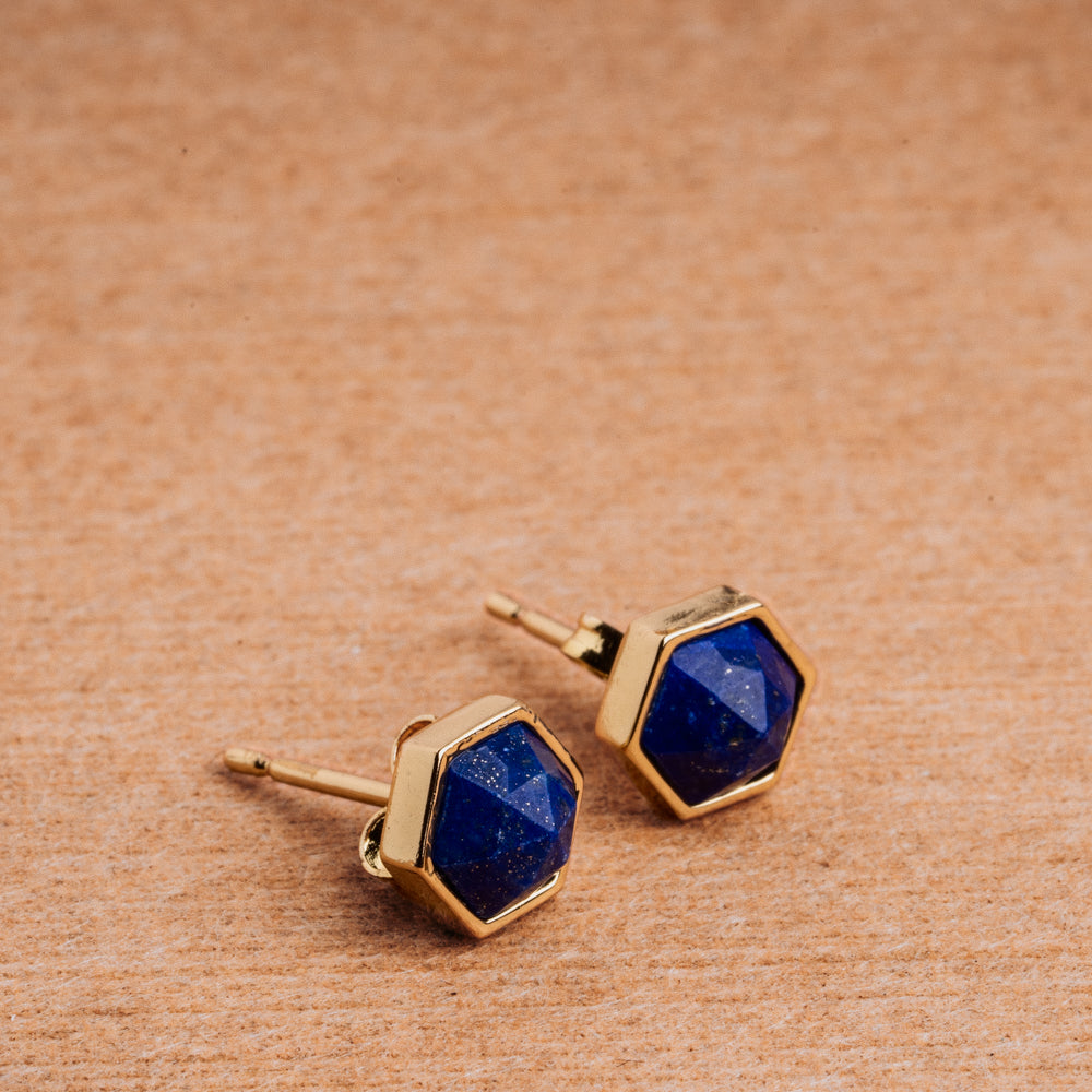 blue stud earrings