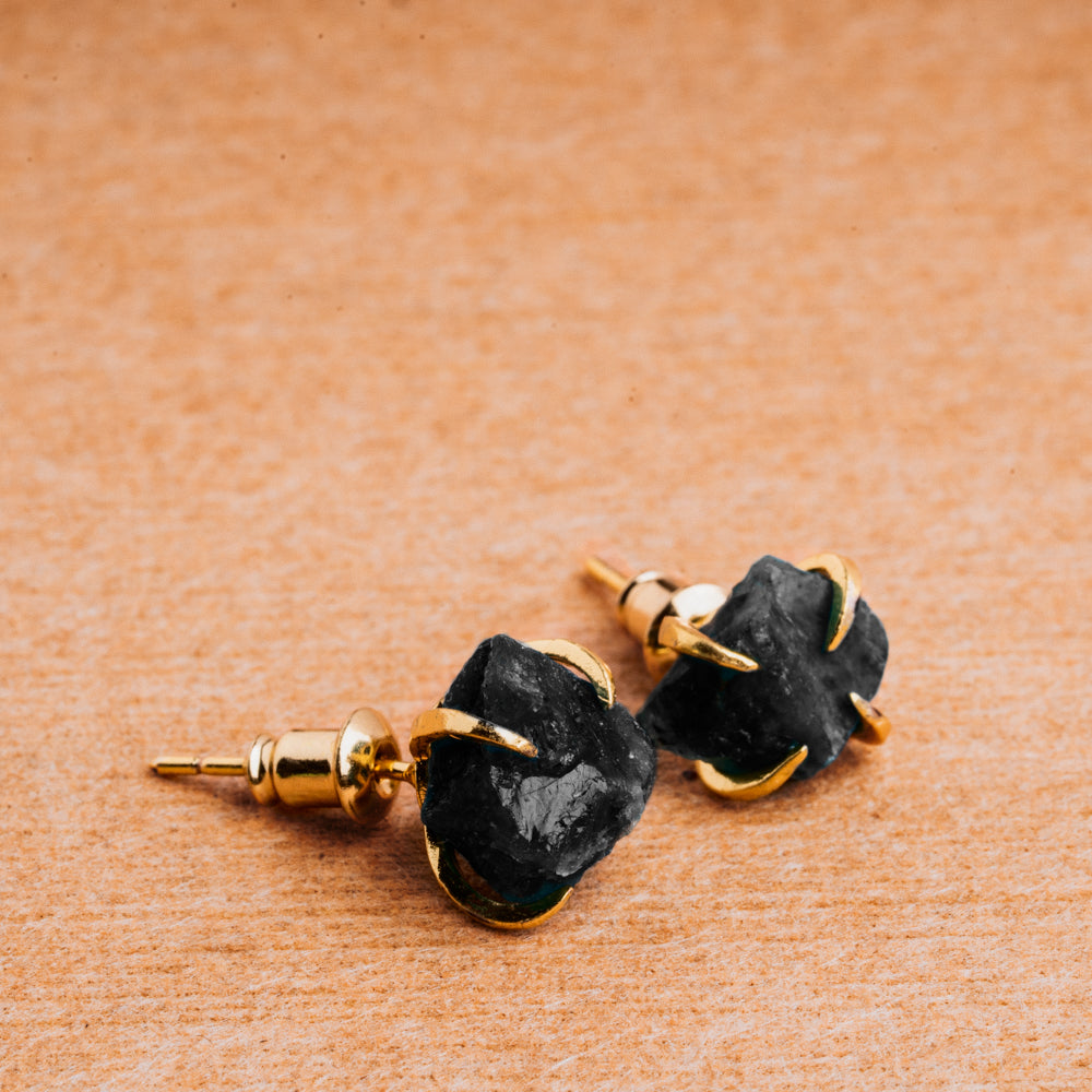 Stella Obsidian Claw Studs Women's Stone Earrings