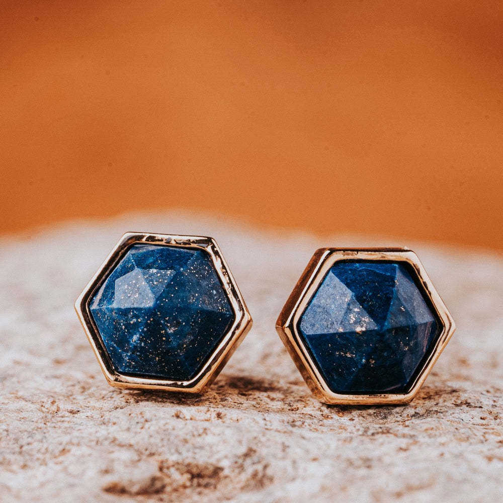 blue stud earrings