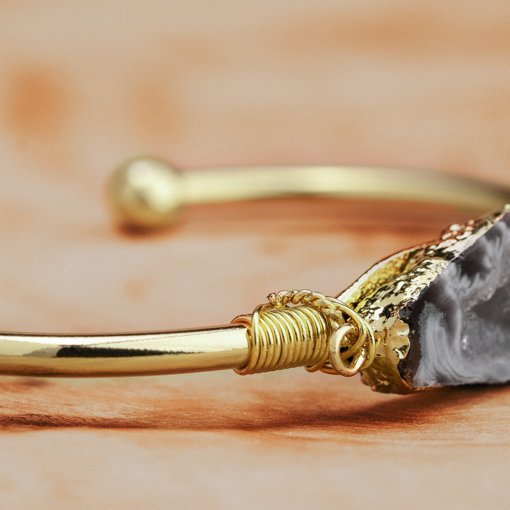 Geode Crystal Ocean Cuff Bracelet