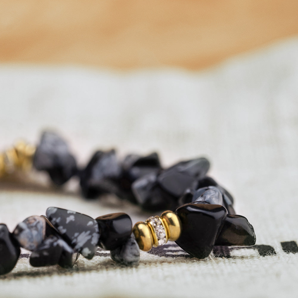 black stone bracelet