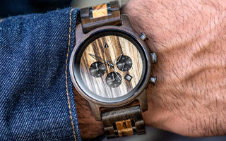 Treehut Wooden Watches | Ebony Zebrawood Mens Chronograph Casual Watch | North Collection Unboxing