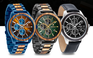 Treehut's Quest Collection | Stainless Steel + Wood Chronograph Watch For Men