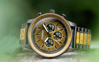 Huxley Rustic Green Sandalwood | Rustic Chronograph Timepiece For Men