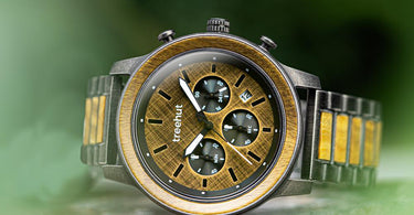 Huxley Rustic Green Sandalwood | Rustic Chronograph Timepiece For Men