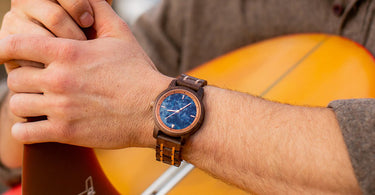 Treehut Wooden Watches | Walnut Blue Marble Men's Rose Gold Watch | Horizon Collection Unboxing
