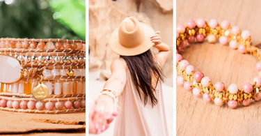 pink gemstones for bracelets