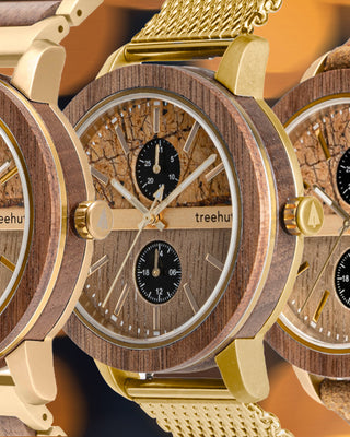 Tao in Sandstone Patina Gold | Luxury Wooden Watch For Men